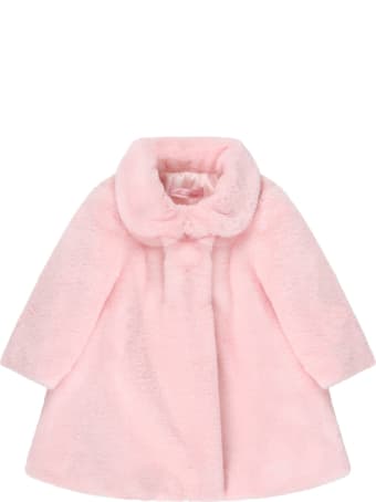 Blumarine Pink Faux-fur For Babygirl