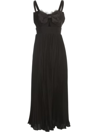 self-portrait Tailored Crepe Bow Midi Dress