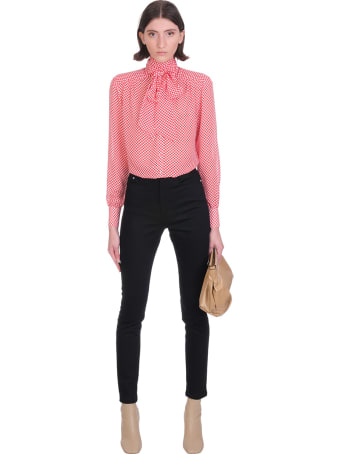 Jacob Lee Blouse In Red Silk