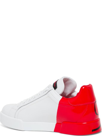 Dolce & Gabbana Portofino White And Red Sneakers