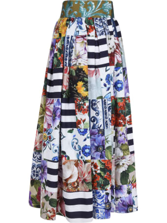 Dolce & Gabbana Flared Printed Skirt