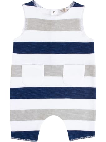 De Cavana Newborn Striped Romper