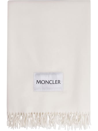 Moncler Wool Scarf With Fringes