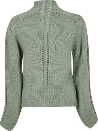 Alberta Ferretti Perforated Knit Sweater