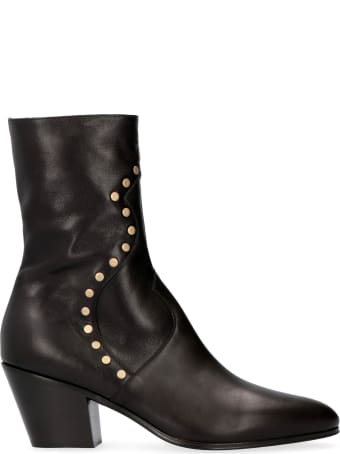Celine Studded Leather Ankle Boots