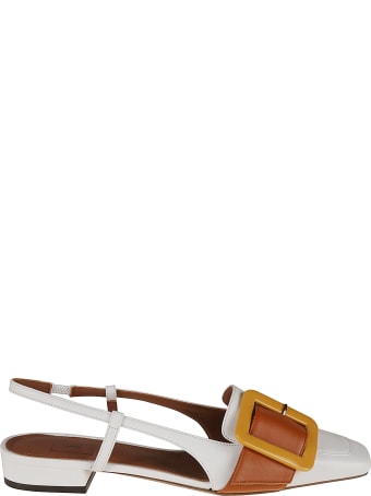 L'Autre Chose Slingback Buckle Applique Sandals
