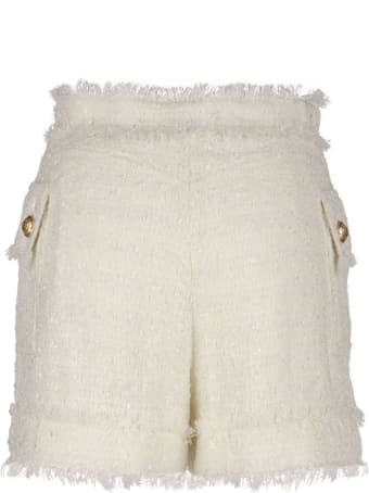 Balmain High-waisted Tweed Shorts