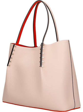Christian Louboutin Cabarock Tote In Rose-pink Leather