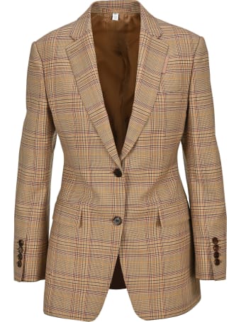 Burberry London Tartan Motif Tailored Jacket