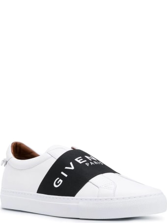 Givenchy Man White And Black Urban Street Sneakers With Band