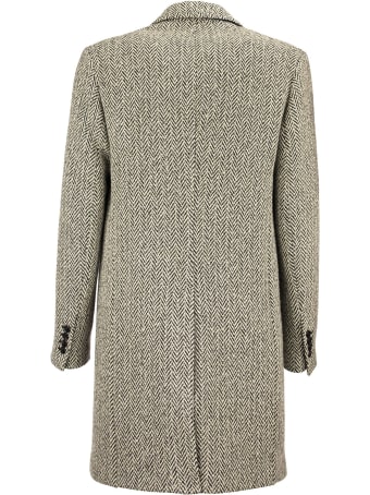 Paltò Agostino Herringbone Wool Coat
