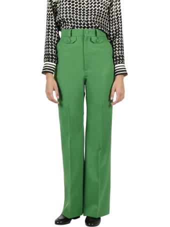 Gucci Flare Pants In Wool Twill