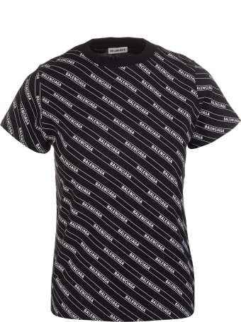 Balenciaga Allover Logo Print Balenciaga T-shirt