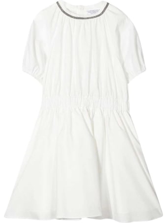 Brunello Cucinelli White Teen Dress