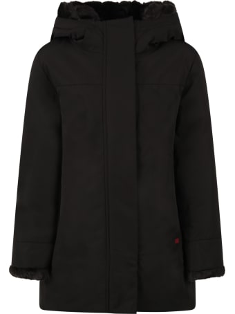 Woolrich Black Jacket For Girl