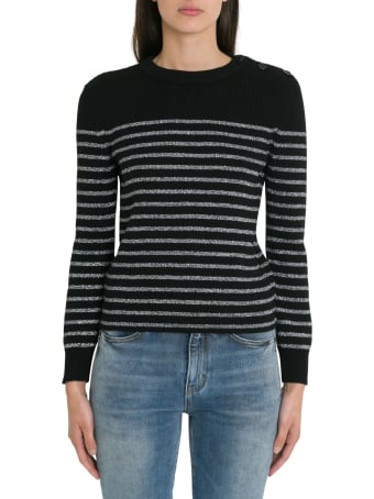 Saint Laurent Silver Striped Sweater
