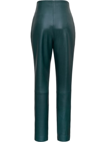Alberta Ferretti High Waisted Leather Pants