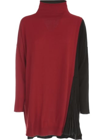 PierAntonioGaspari Oversized Pleated High Neck Sweater