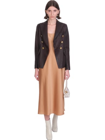 Tagliatore 0205 Lizzie Blazer In Brown Leather
