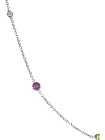 Lo Spazio Jewelry Lo Spazio Yellow, Pink Sapphire and Diamond Necklace