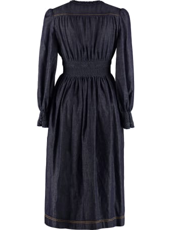 Fendi Denim Midi Dress