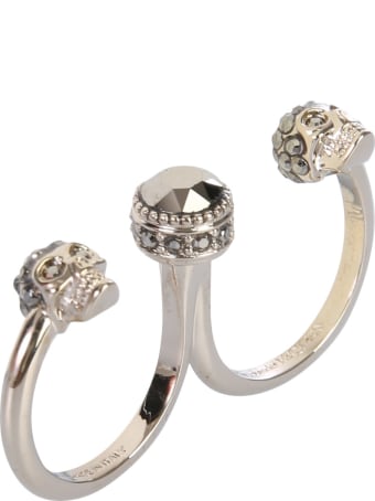 Alexander McQueen Double Skull Ring