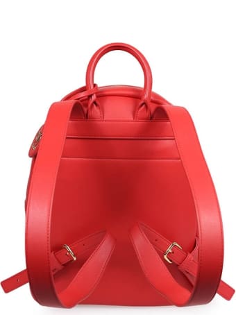 Love Moschino Red Backpack With Logo
