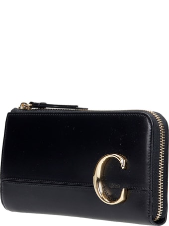 Chloé Chloe C Wallet In Black Leather