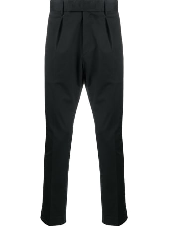 PT01 Five Pockets Black Cotton Trousers