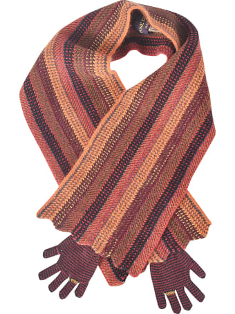 De Clercq Stripe Pattern Woven Scarf