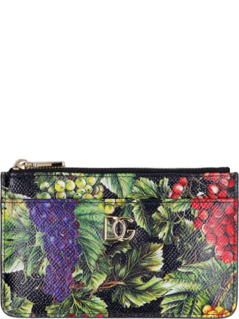 Dolce & Gabbana Printed Leather Card Holder
