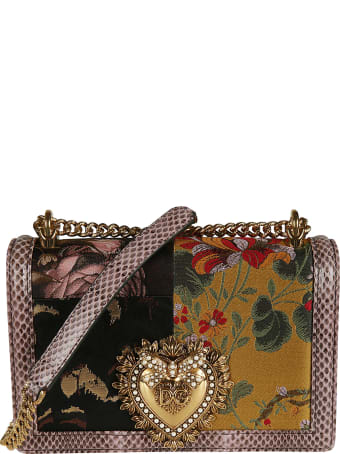 Dolce & Gabbana Heart Plaque Flap Chain Shoulder Bag