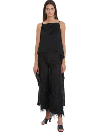 Cult Gaia Amara Topwear In Black Synthetic Fibers