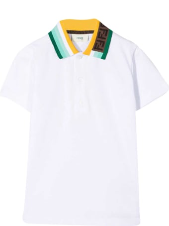 Fendi White Teen Polo Shirt