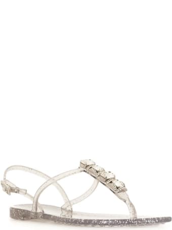 Casadei Jelly Glitter Sandals