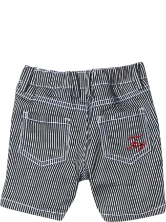 Fay Bermuda Shorts With Stripes Print