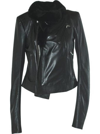 Rick Owens Leather Padded Jacket