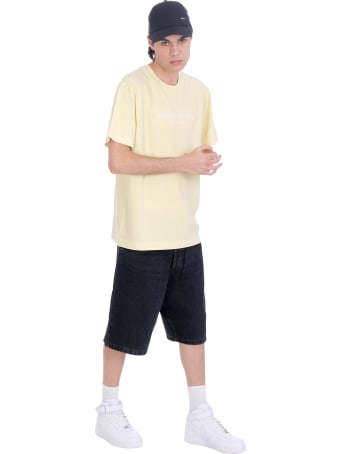 Alexander Wang T-shirt In Yellow Cotton