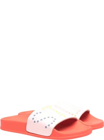 Stella McCartney Kids Pink Slippers With White Logo Band