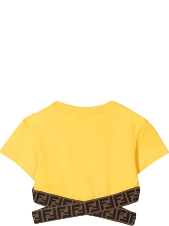 Fendi Yellow Short T-shirt