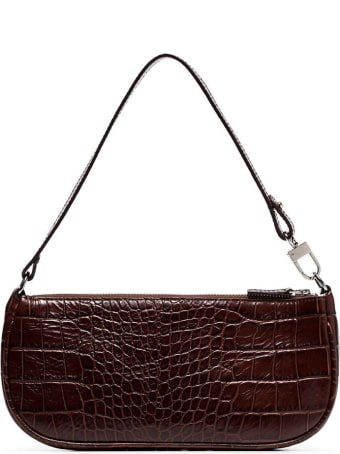 BY FAR Rachel Shoulder Bag In Crocodile Print Leather