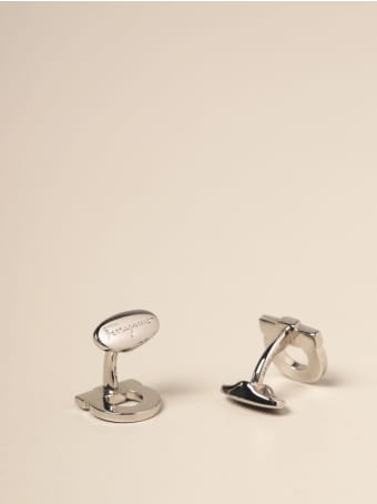 Salvatore Ferragamo Jewel Salvatore Ferragamo Gancini Cufflinks In Brass