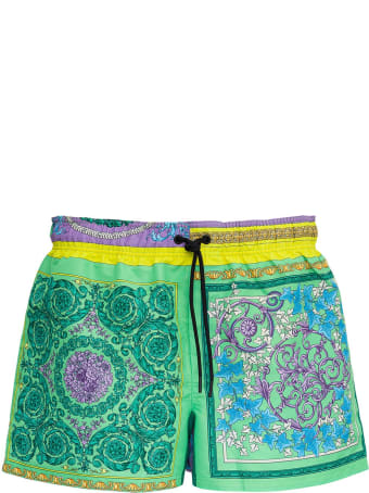 Versace Baroque Mosaic Print Swimsuit