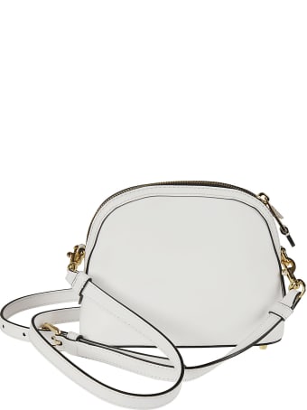 Moschino Top Zip Logo Print Shoulder Bag