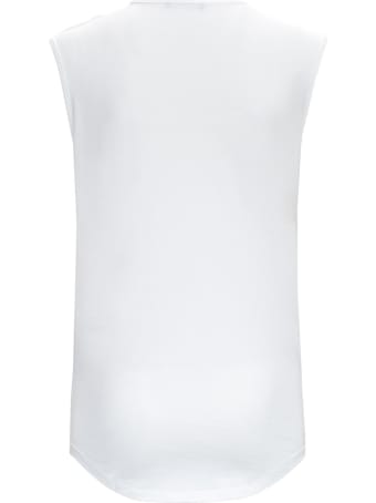 Balmain 3 Btn Metallic Logo Tank Top