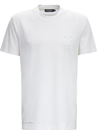Dolce & Gabbana White Cotton T-shirt With Logo