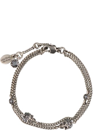 Alexander McQueen Multi Chain Skull Bracelet
