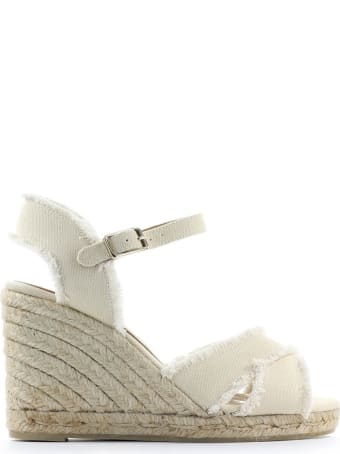 Castañer Bromelia White Wedge Espadrilles
