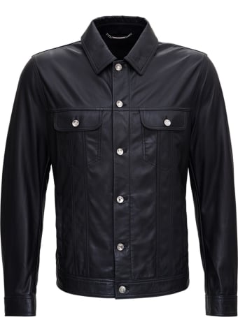 Dolce & Gabbana Black Leather Jacket