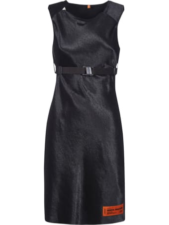 HERON PRESTON Sleeveless Satin Dress